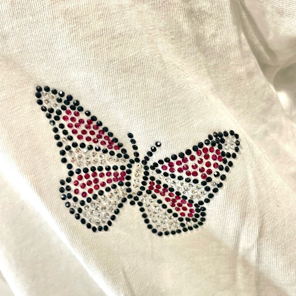NWOT Lauren Moshi Wolf Crystal Tee w/Fantasy Elements, white/multi, szM - Picture 11 of 16